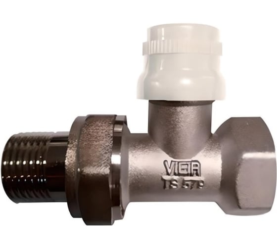 Изображение товара Вентиль настроечный ViEiR прямой, нижний, 1/2 для балансировки радиаторного отопления VR365