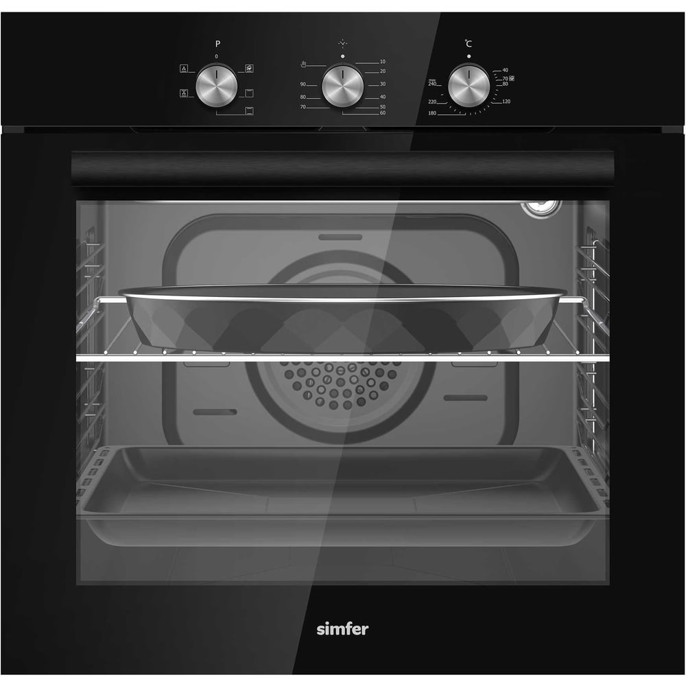 Изображение товара Встраиваемая электрическая духовка Simfer B6ES16125 с конвекцией и механическим таймером
