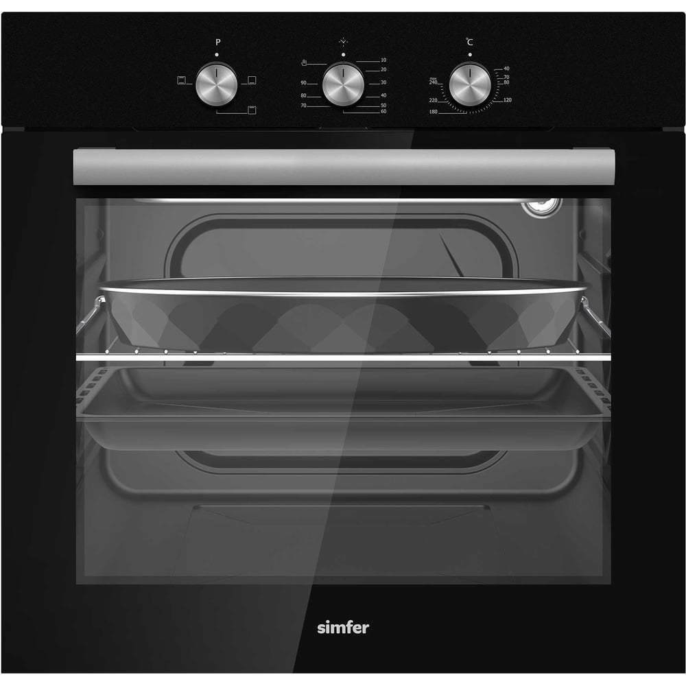 Изображение товара Встраиваемая электрическая духовка Simfer B6EB14025 черная 60 литров питание 2200 Вт
