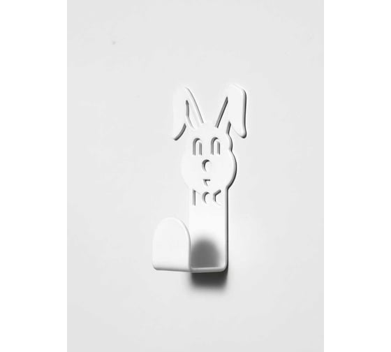 Изображение товара Крючок ООО СКП Заяц 70х40х20 мм, 1.5 мм, белый (3 ш) В-76Б