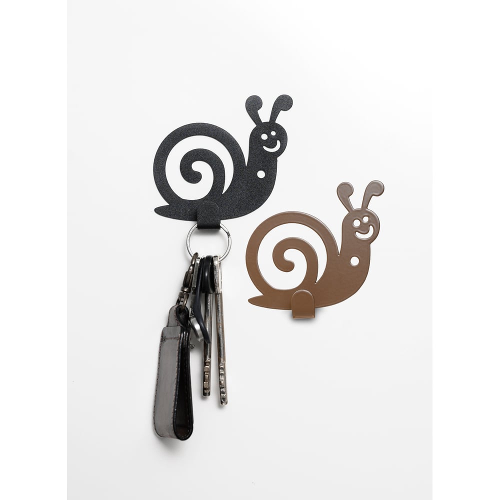 Изображение товара Крючки Улитка 80х18х85 мм черные, комплект 2 шт для организации дома и офиса