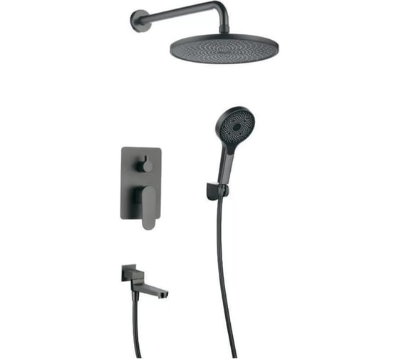 Изображение товара Встроенный смеситель для душа ViEiR на 3 функции графит скрытый монтаж V283563-G