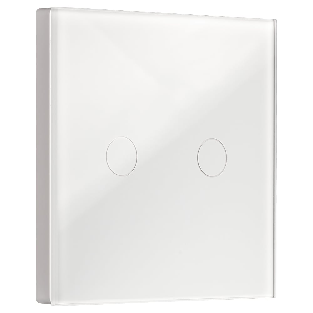 Изображение товара Сенсорный выключатель SMARTBUY двухклавишный белый SBE-e1w-10-SW2-0