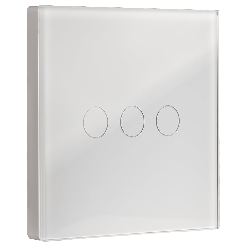 Изображение товара Сенсорный выключатель SMARTBUY трехклавишный SBE-e1w-10-SW3-0 белый