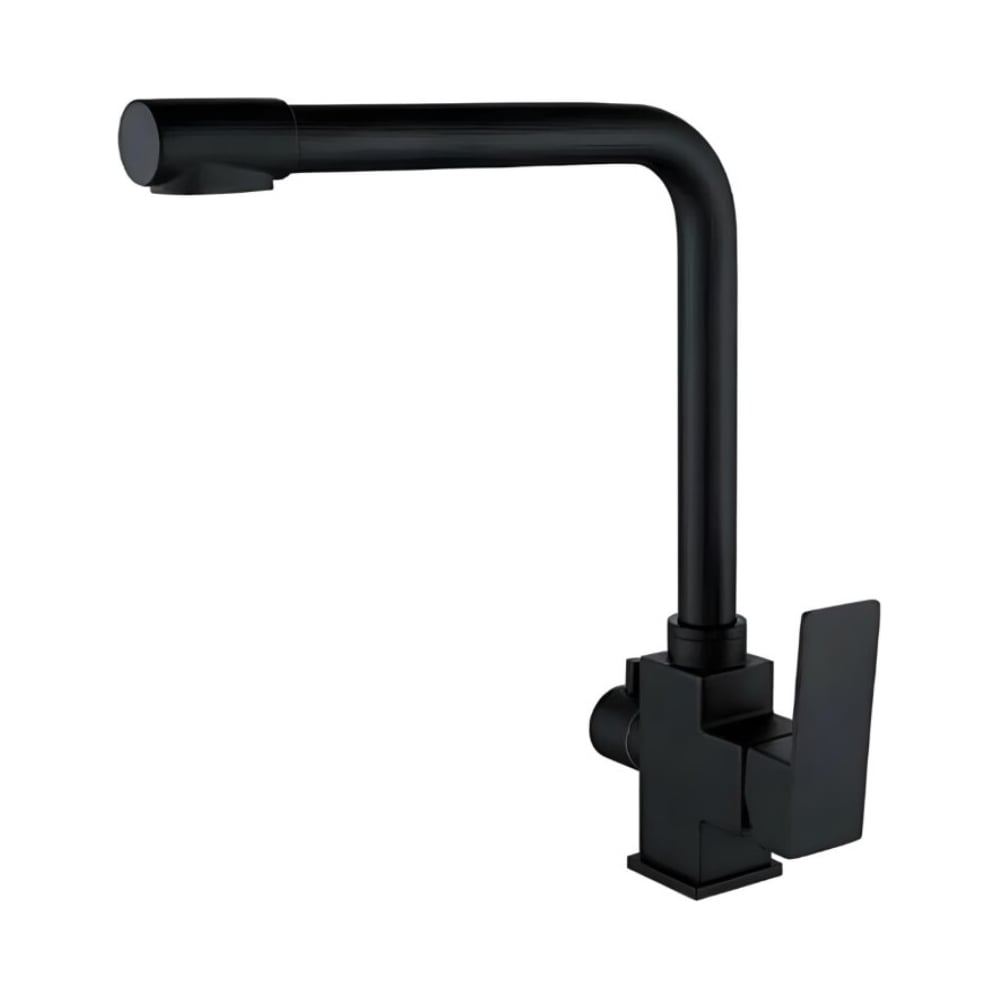 Изображение товара Смеситель для кухни под фильтр ViEiR V15025-C высокий Г-образный нержавеющая сталь черный