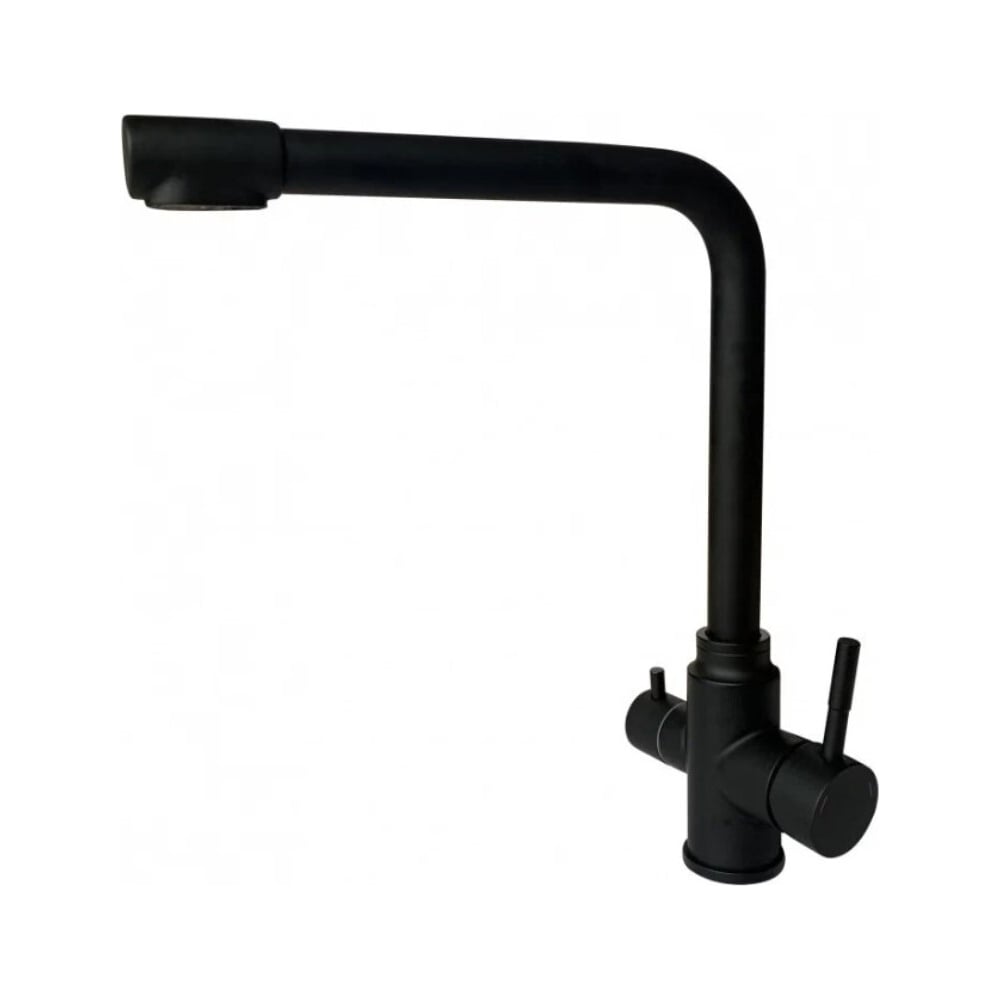 Изображение товара Смеситель для кухни под фильтр ViEiR высокий Г-образный нержавеющая сталь черный