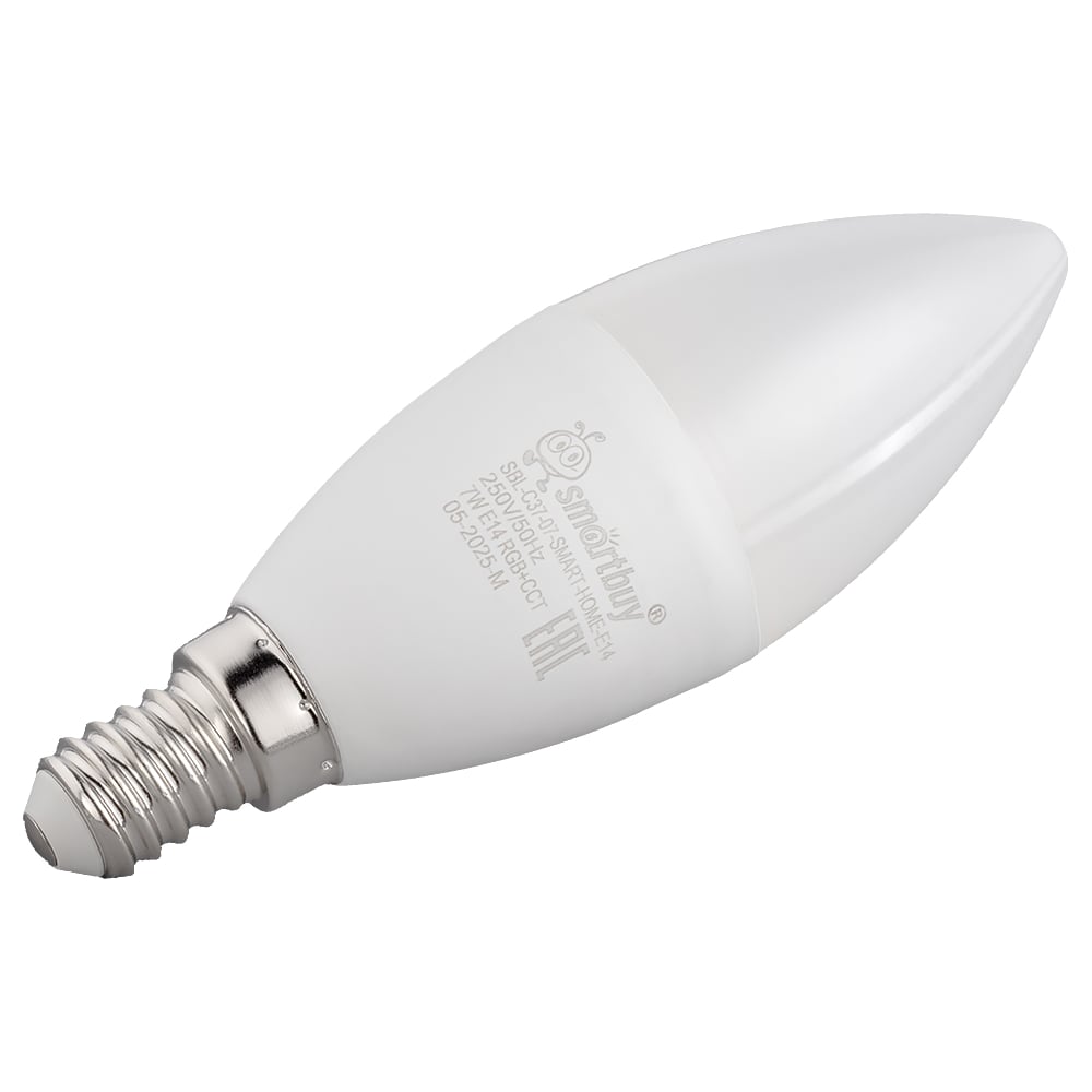 Изображение товара Умная лампочка SMARTBUY Wi-Fi Яндекс Алисой E14 7W регулируемая RGB