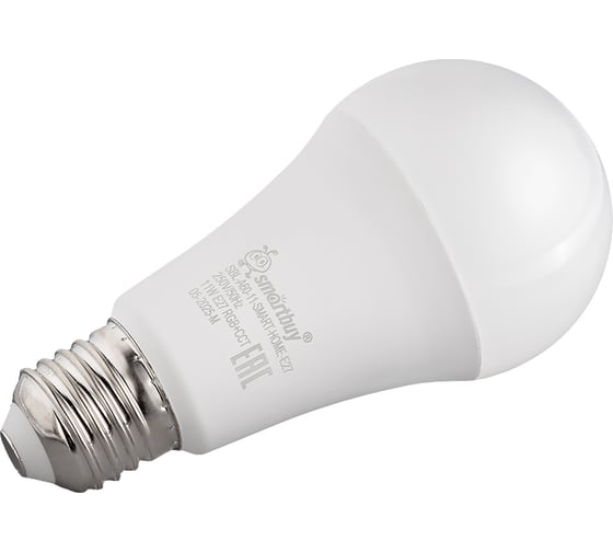 Изображение товара Умная лампочка SMARTBUY с Wi-Fi, Яндекс Алисой А60 11Вт цоколь Е27 SBL-A60-11-SMART-HOME-E27