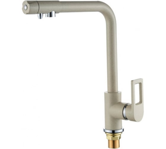 Изображение товара Смеситель для кухни под фильтр ViEiR высокий Г-образный светло-бежевый для кухонной мойки и системы фильтрации V15008-B