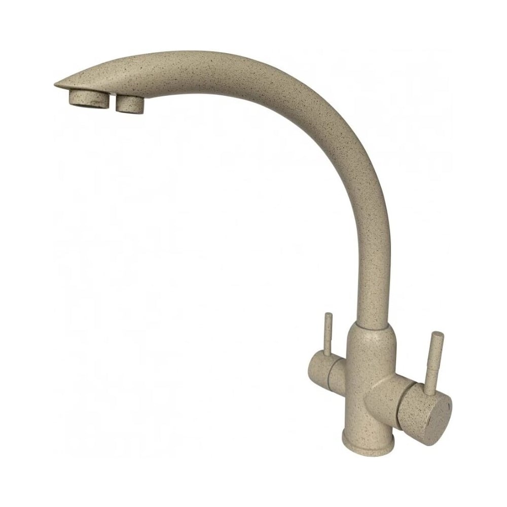 Изображение товара Смеситель для кухни под фильтр ViEiR высокий С-образный излив из нержавеющей стали Бежевый V15024-A