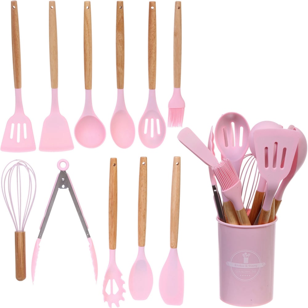 Изображение товара Набор кухонных принадлежностей 12 шт Felicità розовый