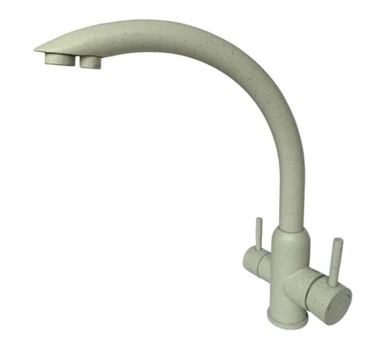 Изображение товара Смеситель для кухни под фильтр ViEiR высокий С-образный нержавеющая сталь бежевый для мойки и раздельной подачи воды V15024-H