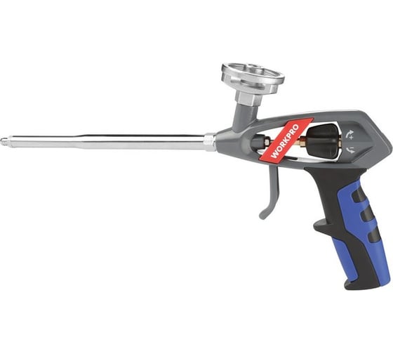 Изображение товара Пистолет для монтажной пены Workpro ствол и игла-нерж.сталь, +4 пластик. удлинителя WP329047