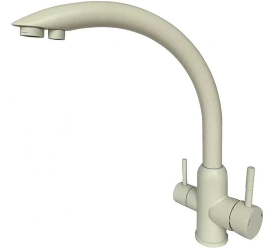 Изображение товара Смеситель для кухни под фильтр ViEiR высокий С-образный нержавеющая сталь светло-бежевый для мойки и системы очистки воды V15024-F1