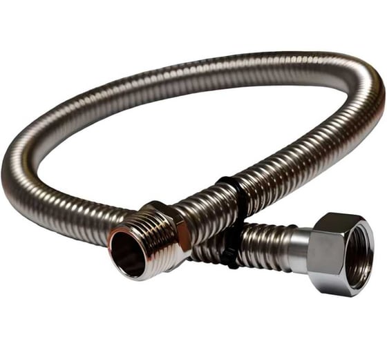 Изображение товара Газовая подводка сильфонная ViEiR 2 шт, 1/2", 40 см, гайка–штуцер, из нержавеющей стали AISI 304, по ГОСТ Р 56871-2016 для подключения газовых приборов MQAW40