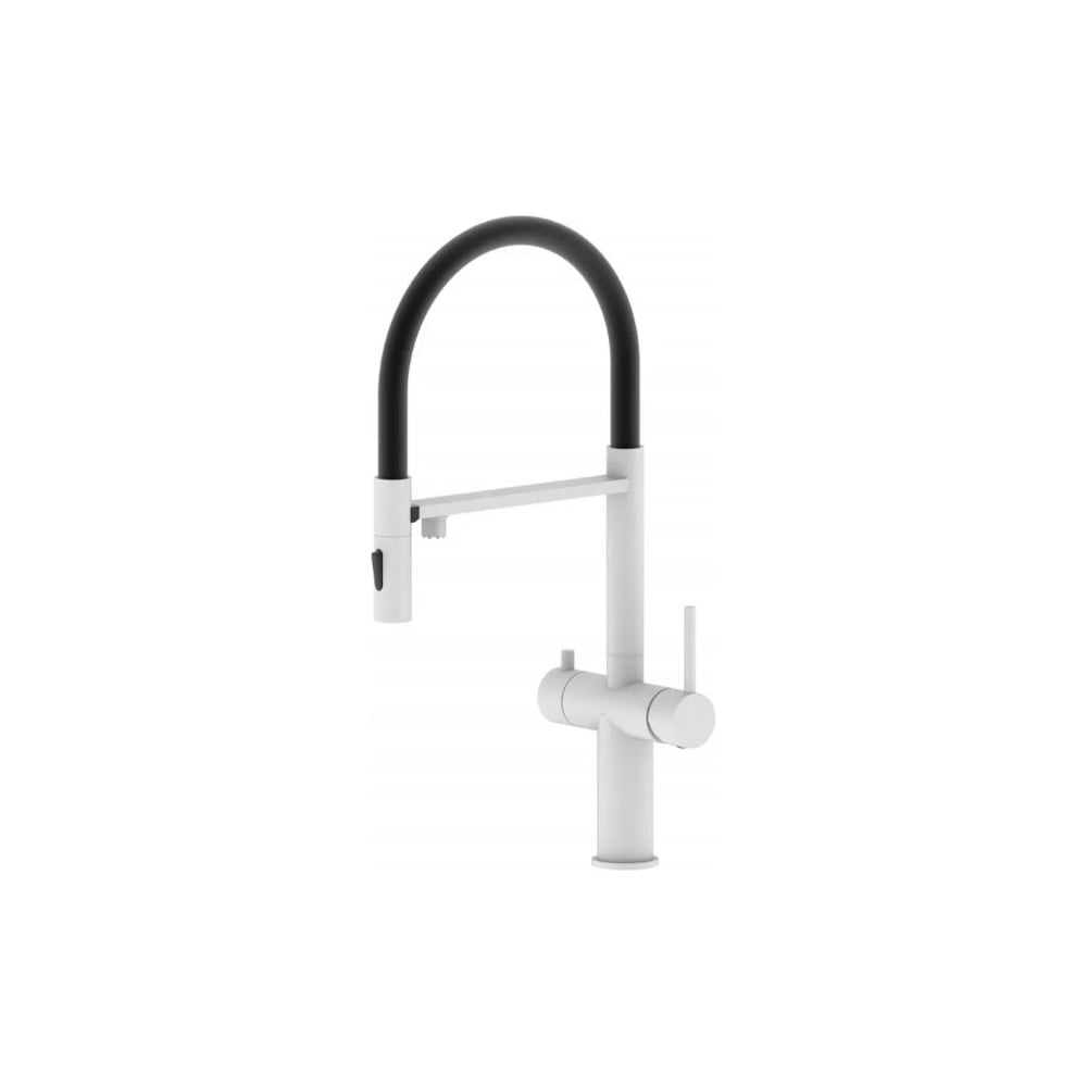 Изображение товара Смеситель для кухни ViEiR V15056-F белый/черный с магнитным креплением