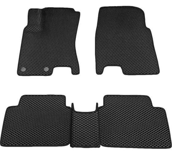 Изображение товара Автомобильные коврики черные ООО ПКФ Сварком с черной окантовкой EVA в салон комплект 5 шт. Nissan Qashqai I J10 (2006-2013) р23037