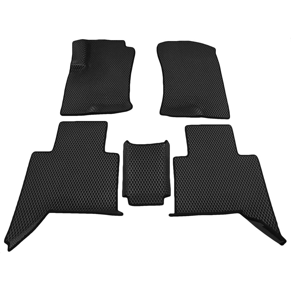 Изображение товара Автомобильные коврики черные для Foton Tunland G7 2019-2024 5 шт. ЭВА