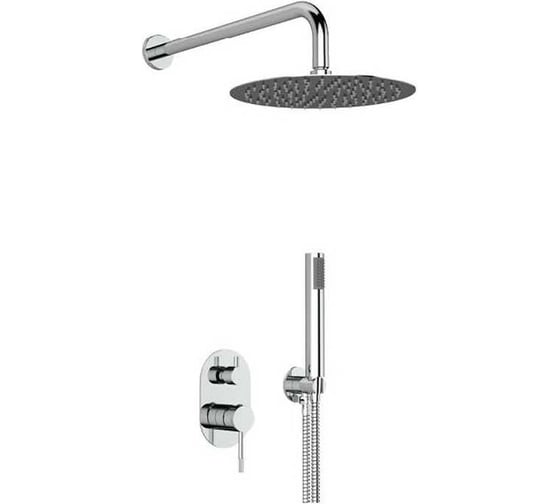 Изображение товара Встроенный смеситель для душа ViEiR на 2 режима, хром, скрытый монтаж, верхний и ручной душ V403563