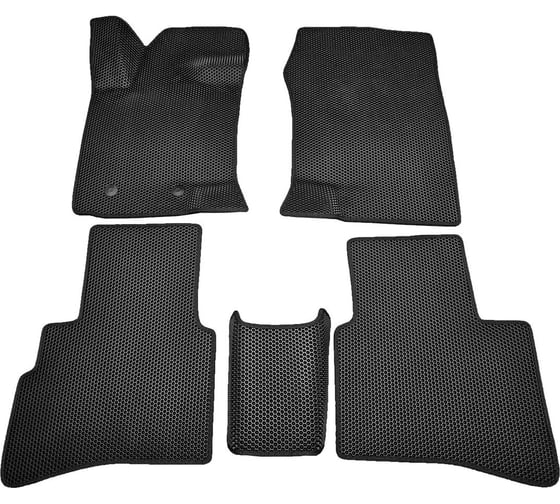Изображение товара Автомобильные коврики черные ООО ПКФ Сварком с черной окантовкой EVA в салон комплект 5 шт. Москвич 3 (2020-2024) Jac GS4 р23031