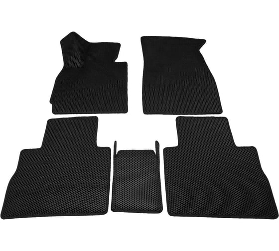 Изображение товара 3D Автомобильные коврики черные ООО ПКФ Сварком с черной окантовкой EVA в салон комплект 5 шт. Chery Tiggo 9 (2024-) р23019