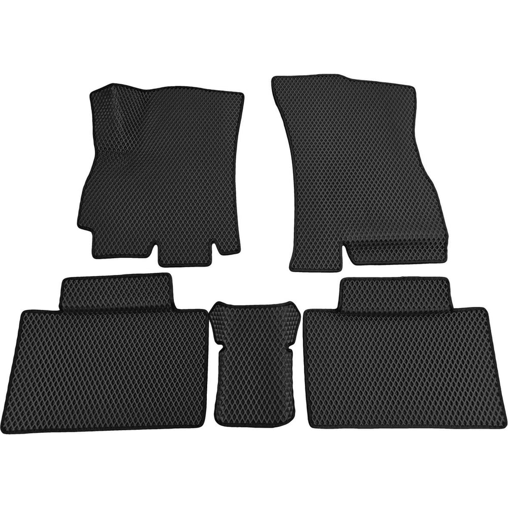 Изображение товара Коврики 3D для салона Чери Тигго 4 черные с бортиками