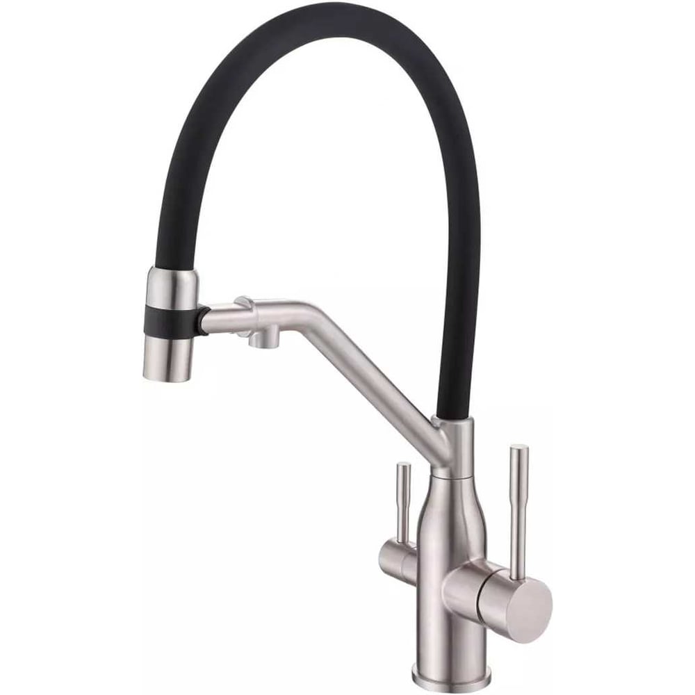 Изображение товара Смеситель кухонный под фильтр ViEiR магнитный сатин черный V15051