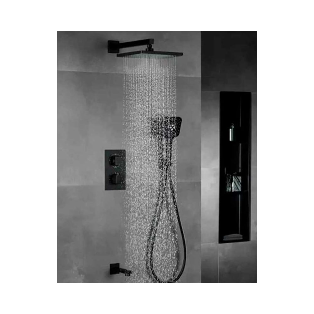 Изображение товара Встроенный термостатический смеситель ViEiR V25004-3C для ванны черный