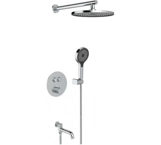 Изображение товара Встроенный смеситель для ванны термостатический ViEiR на 3 функции, хром, скрытый монтаж, без излива V25005-3