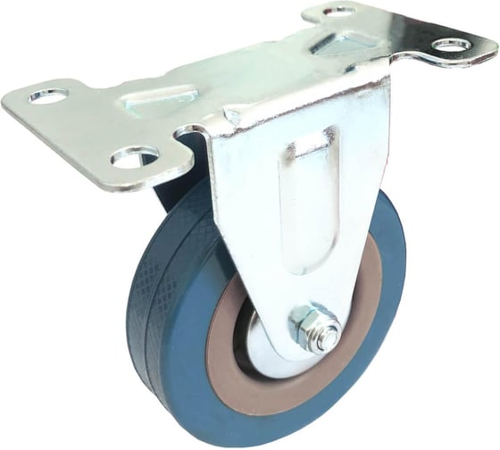 Изображение товара Опора колесная Стройбат неповор. на площ. 30мм пласт/резина (серый 30 шт) 555860