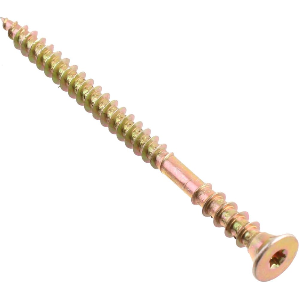 Изображение товара Саморез Стройбат с двойной резьбой TX 6,0х100 (желтый цинк 100 шт) 567540