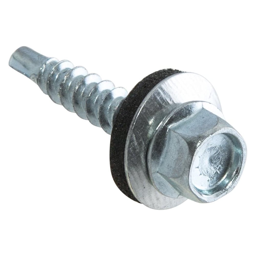 Изображение товара Саморезы кровельные Стройбат с буром 6,3x51 (белый цинк 640 шт) 607130