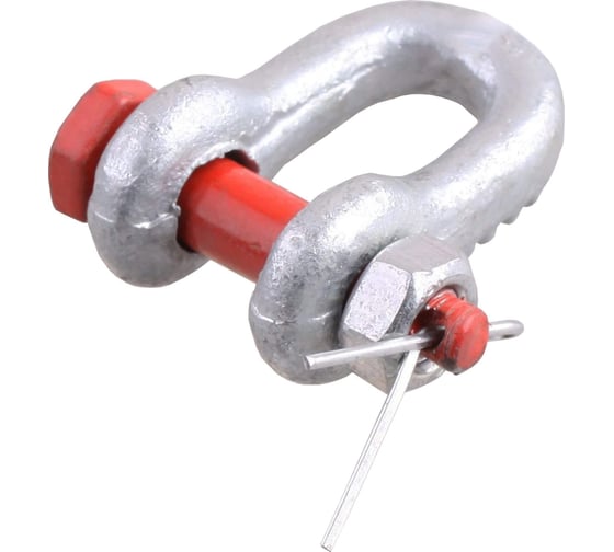 Изображение товара Скоба такелажная Стройбат D с болтом и контргайкой М16 (белый цинк 5 шт) 577220