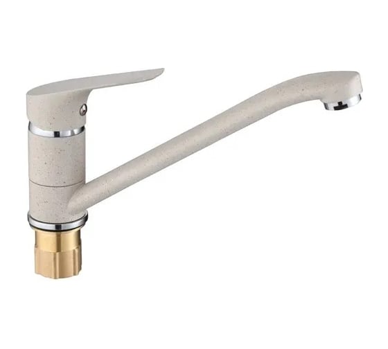 Изображение товара Смеситель для кухни однорычажный латунный низкий ViEiR излив светло-бежевый для небольшой мойки V063522-B