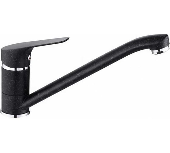 Изображение товара Смеситель для кухни однорычажный латунный низкий ViEiR излив черный с краплением для современной кухни V063522-C1