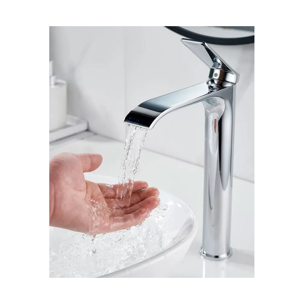 Изображение товара Смеситель для раковины-чаши ViEiR V343512 однорычажный высокий хром