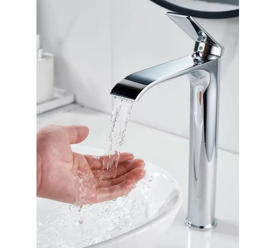 Изображение товара Смеситель для раковины-чаши однорычажный высокий ViEiR хром для умывальника-чаши V343512