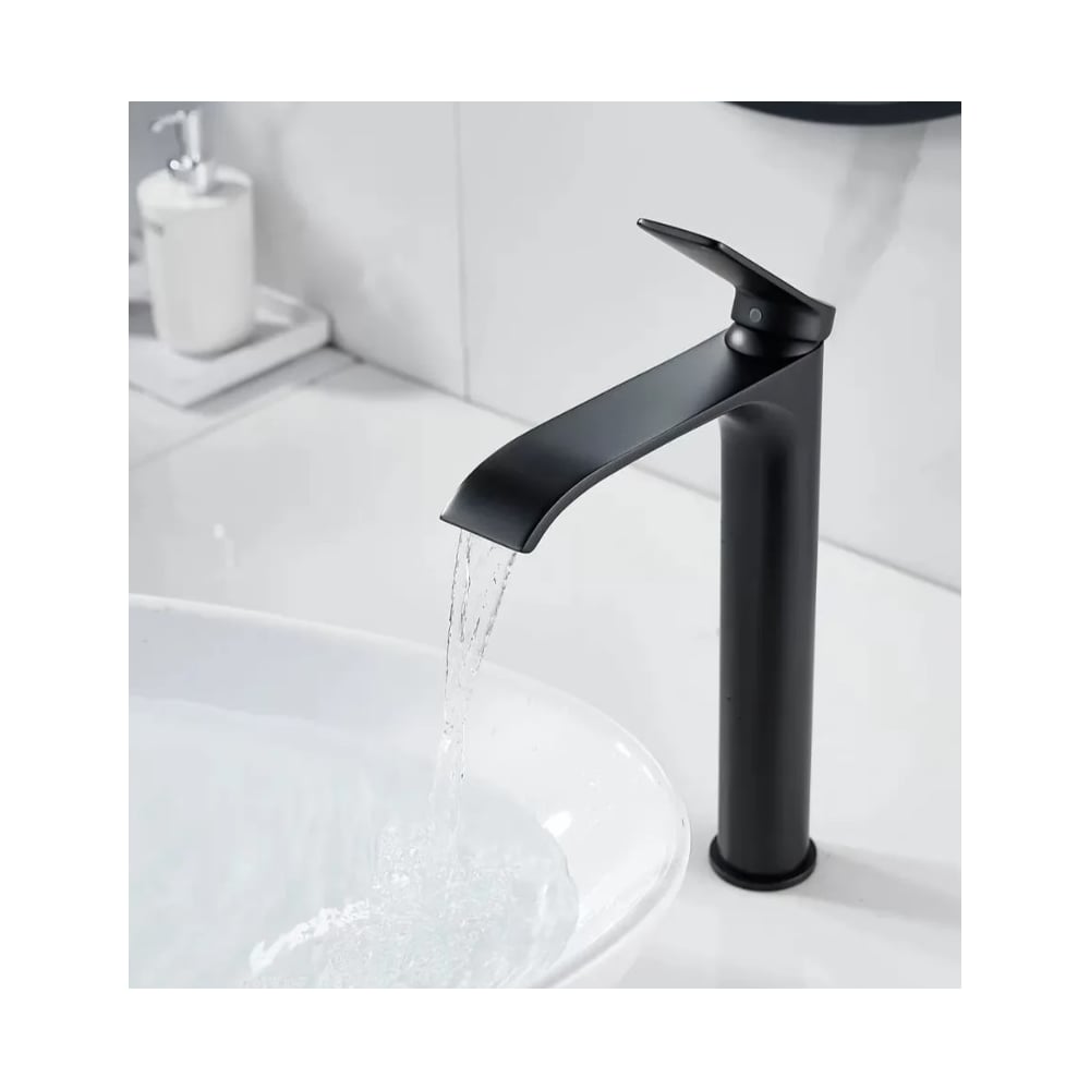 Изображение товара Смеситель для умывальника ViEiR V343512-C черный однорычажный высоки