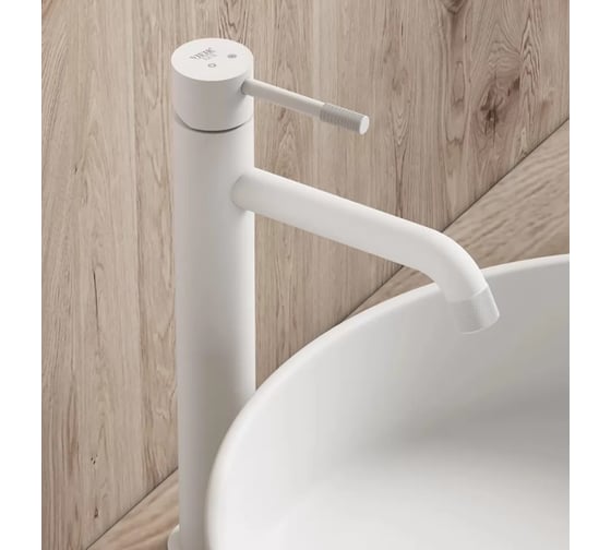 Изображение товара Смеситель для чаши однорычажный высокий ViEiR белый аэратор для накладной раковины V402512-F