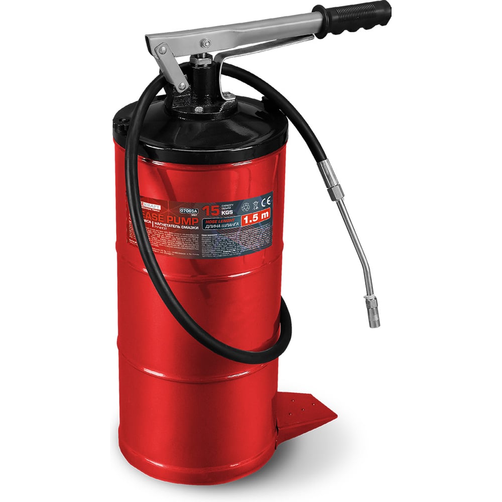 Изображение товара Нагнетатель смазки ручной Forcekraft 15 кг с шлангом 1.5 м