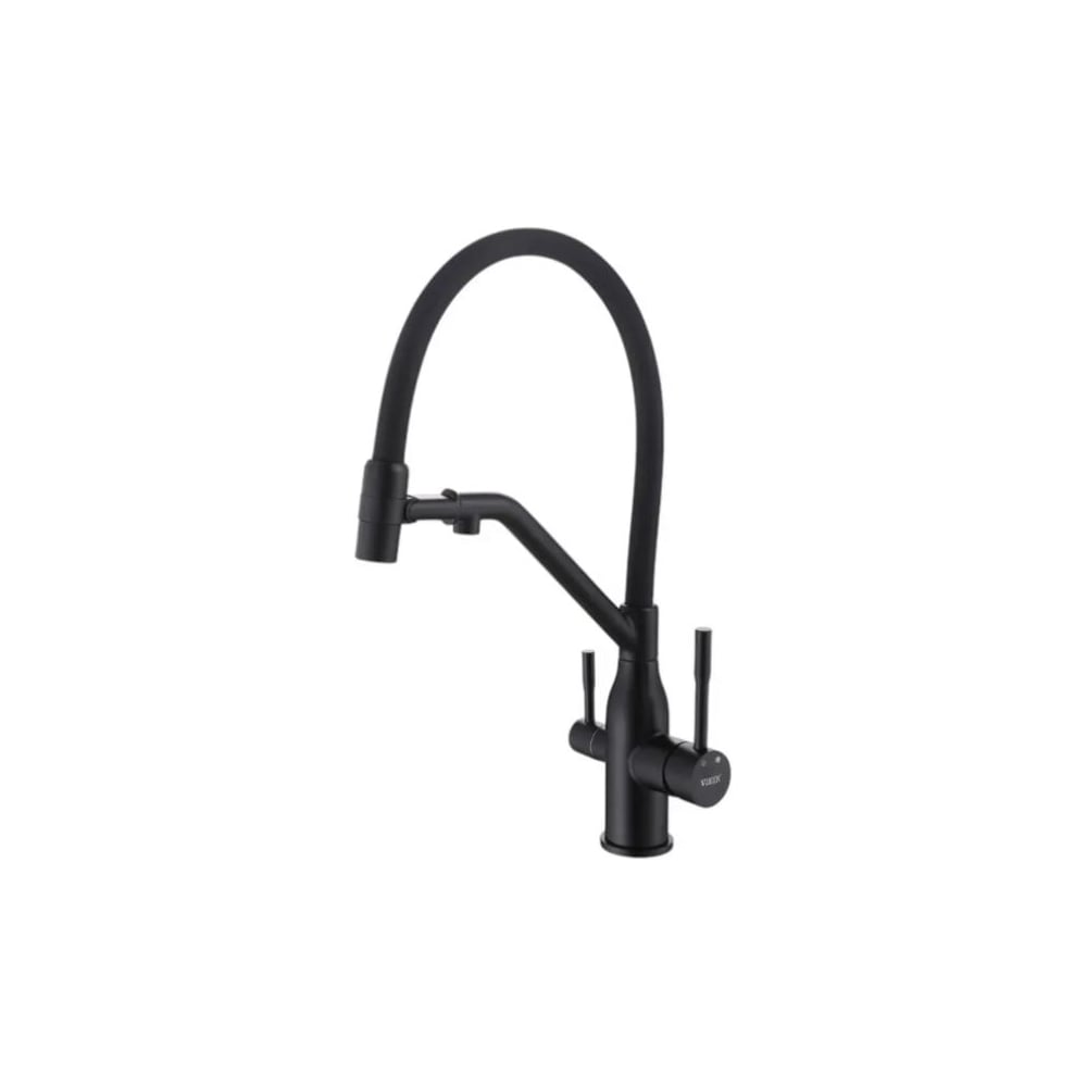 Изображение товара Смеситель для кухни под фильтр ViEiR V15051-C черный монтаж на гайку