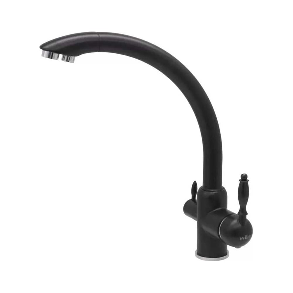 Изображение товара Смеситель для кухни под фильтр ViEiR однорычажный антрацит высокий