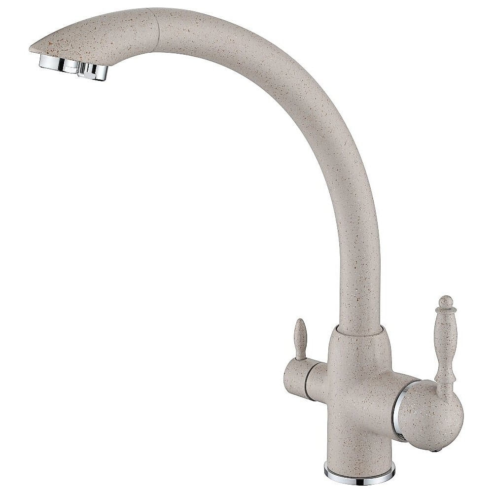 Изображение товара Смеситель кухонный под фильтр ViEiR однорычажный высокий латунный светло-бежевый V15003-B