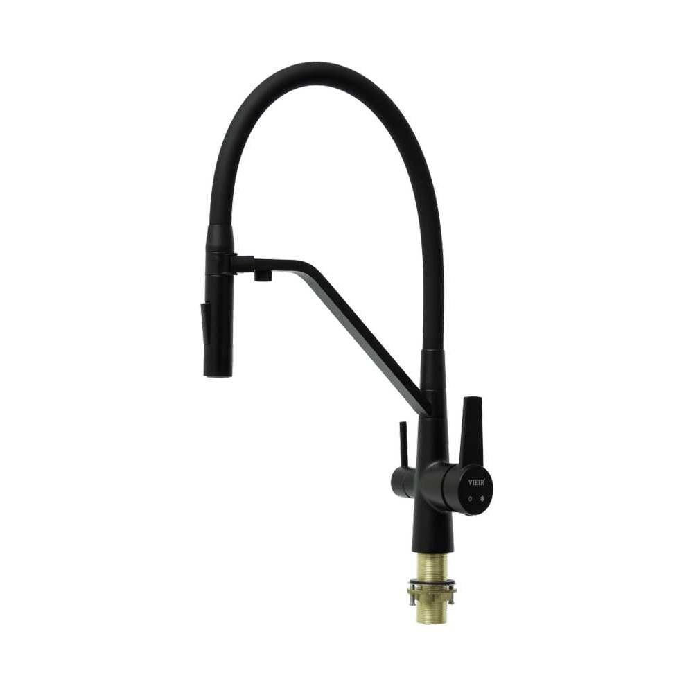 Изображение товара Смеситель для кухни под фильтр ViEiR с магнитным держателем и гибким шлангом черный