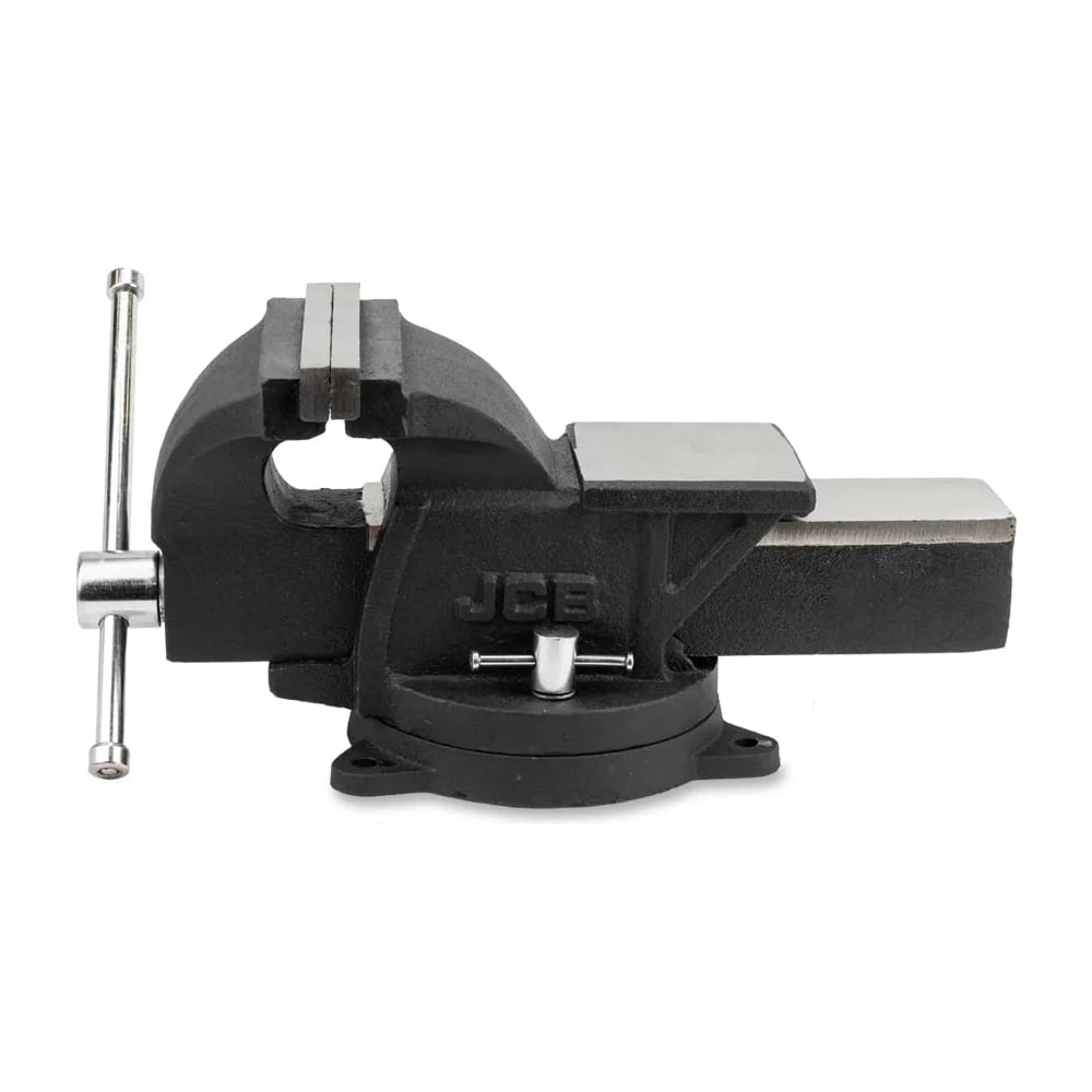 Изображение товара Стальные поворотные тиски JCB с наковальней 150 мм для слесарных работ