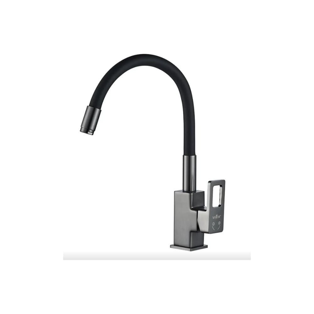 Изображение товара Смеситель для кухни ViEiR с гибким изливом и поворотом 360 градусов латунь черный