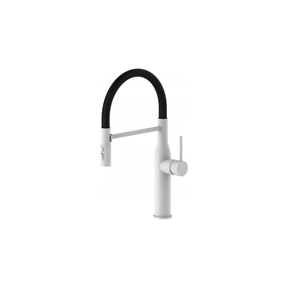 Изображение товара Смеситель для кухни ViEiR с гибким магнитным изливом  V15055-F белый/черный