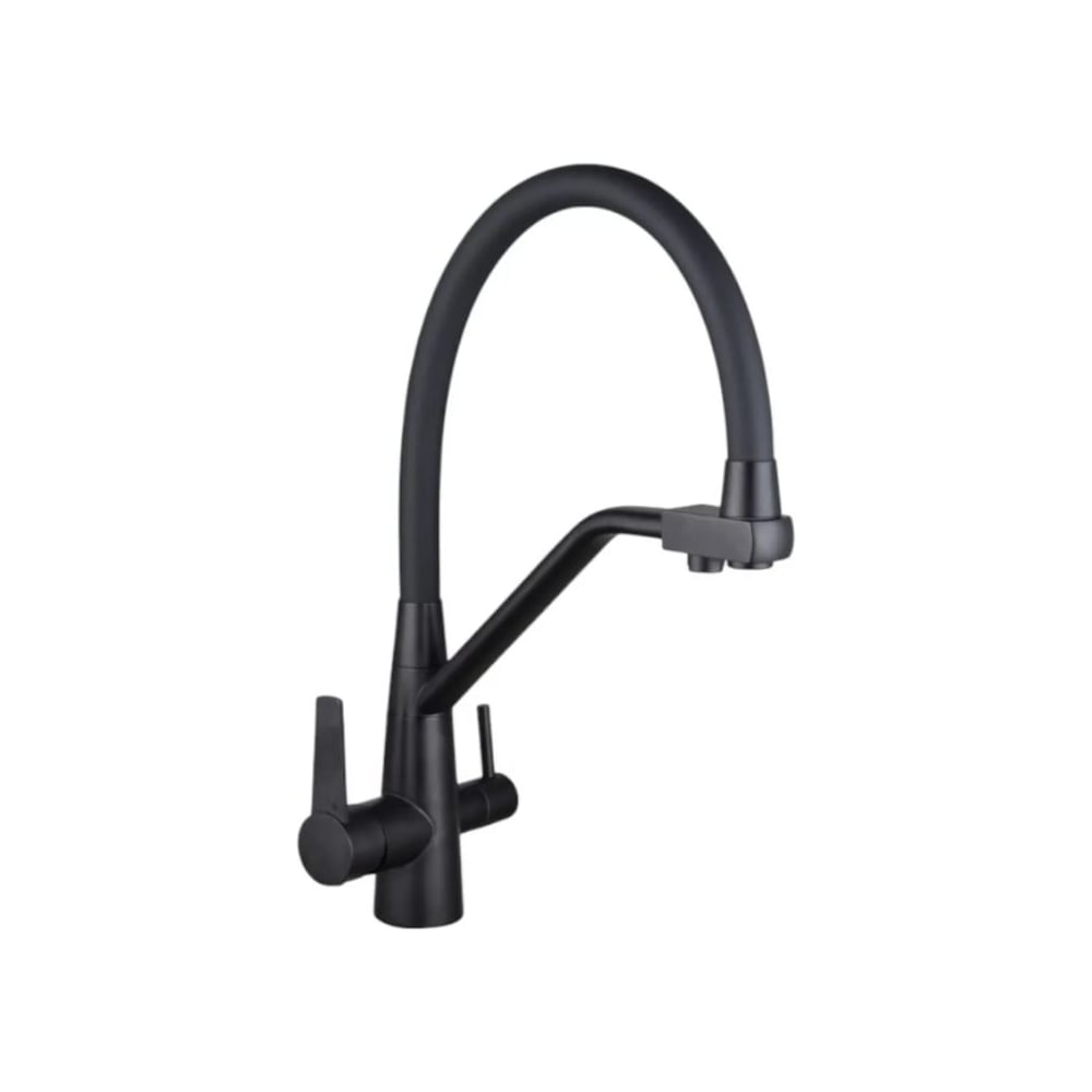 Изображение товара Смеситель для кухни ViEiR с гибким шлангом и подключением к фильтру черный N15007-C