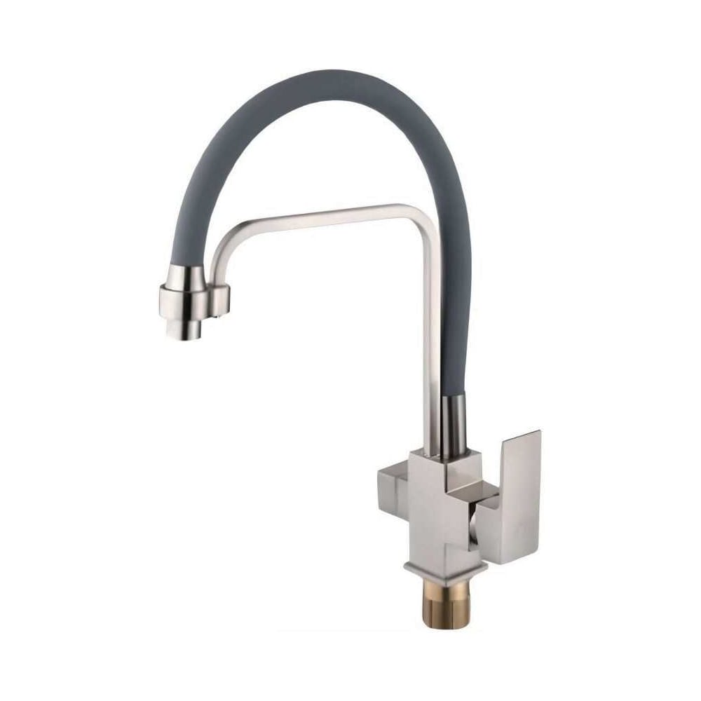 Изображение товара Смеситель для кухни ViEiR с гибким шлангом подключением фильтра сатин серый V15005-G