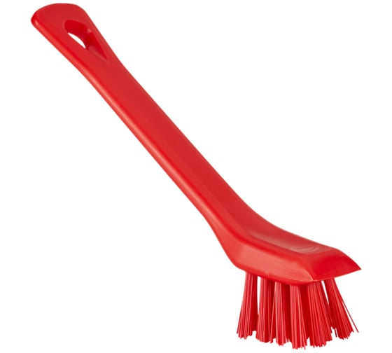 Изображение товара Щетка для чистки деталей с краем-скребком Vikan 150 мм, жесткий, красный цвет 39514